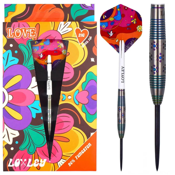 Loxley Woodstock Love 90% Tungsten Steel Tip Darts-1-21 GRAM-Premier Darts