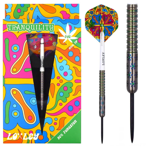 Loxley Woodstock Tranquility 90% Tungsten Steel Tip Darts-1-24 GRAM-Premier Darts
