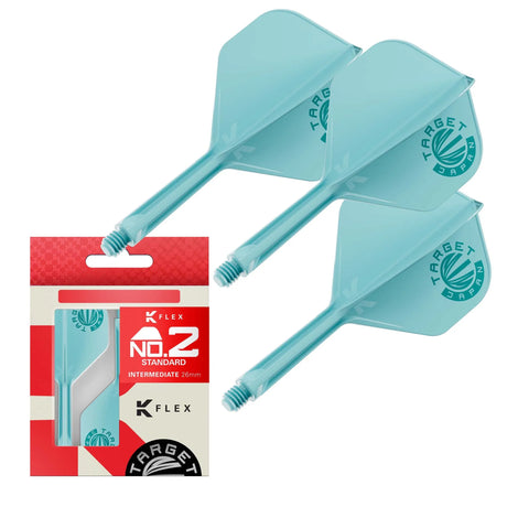 Target Japan Exclusive Edition Aquamarine K-Flex Flight System No2-Dart Flights-8-Premier Darts