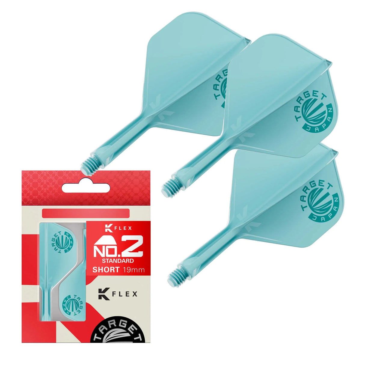 Target Japan Exclusive Edition Aquamarine K-Flex Flight System No2-7-Short-Premier Darts