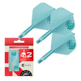 Target Japan Exclusive Edition Aquamarine K-Flex Flight System No2-7-Short-Premier Darts