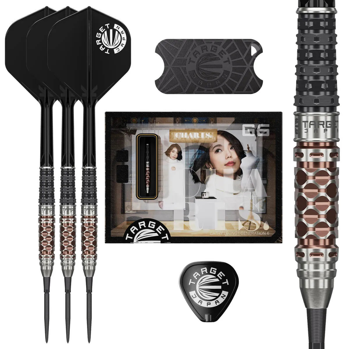 Target Japan Charis G6 90% Tungsten Steel Tip Darts-3-23 GRAM-Premier Darts