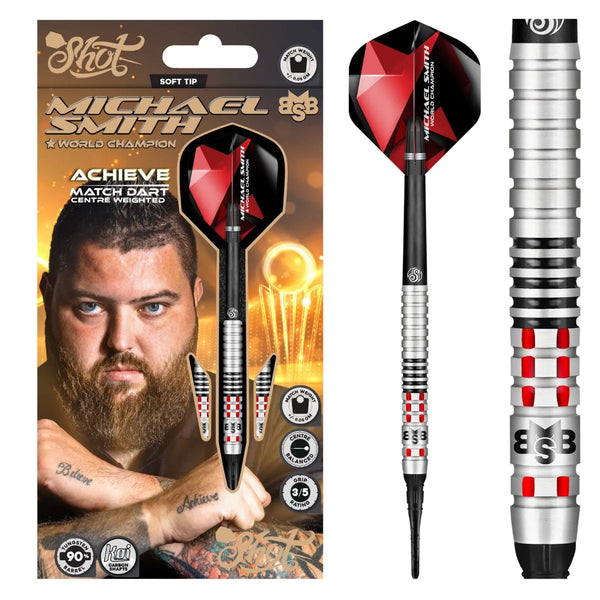 Shot Michael Smith Achieve 90% Soft Tip Darts-1-18 GRAM-Premier Darts