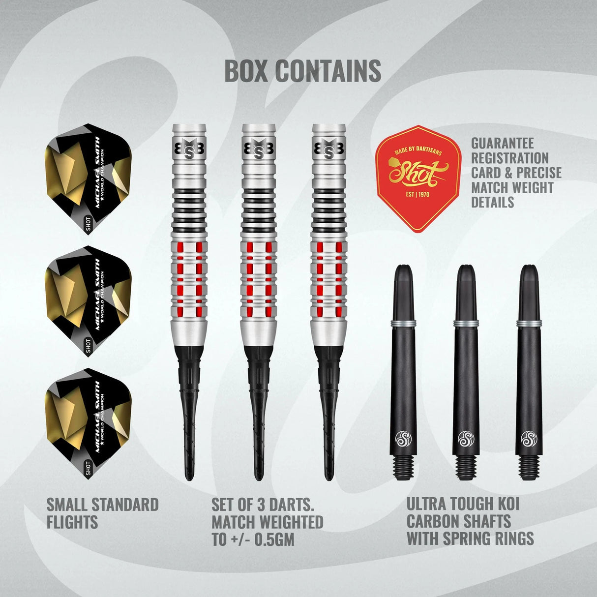 Shot Michael Smith Believe 90% Soft Tip Darts-4-18 GRAM-Premier Darts