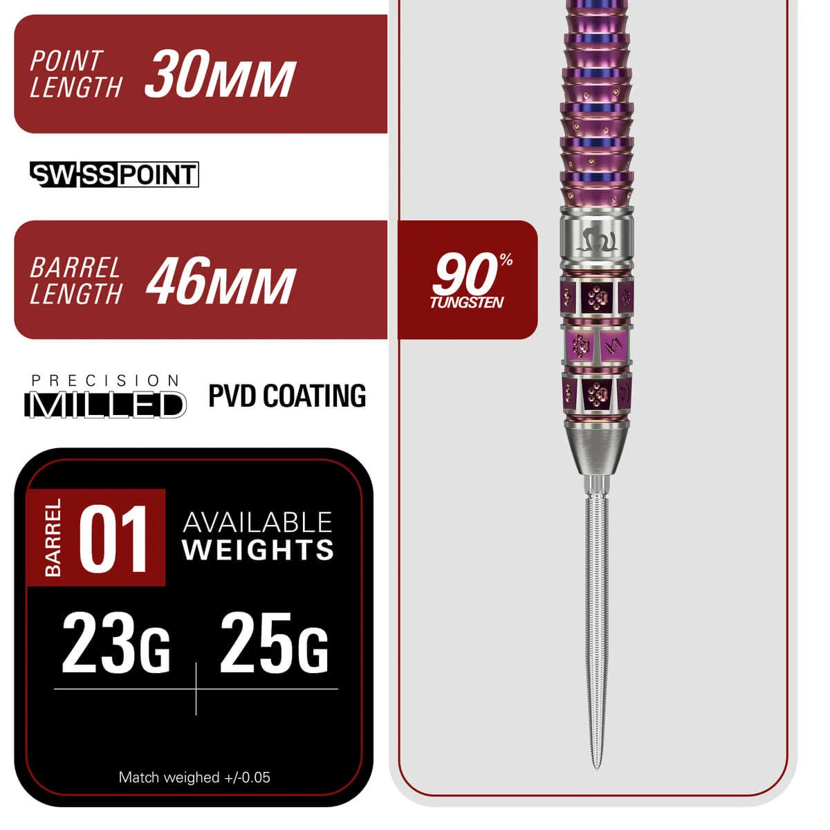 Target Japan Mayuko Morita Mayo G8 90% Tungsten Steel Tip Darts-7-23 GRAM-Premier Darts