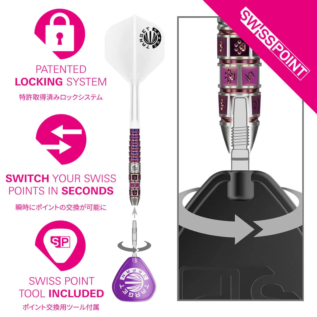 Target Japan Mayuko Morita Mayo G8 90% Tungsten Steel Tip Darts-8-23 GRAM-Premier Darts