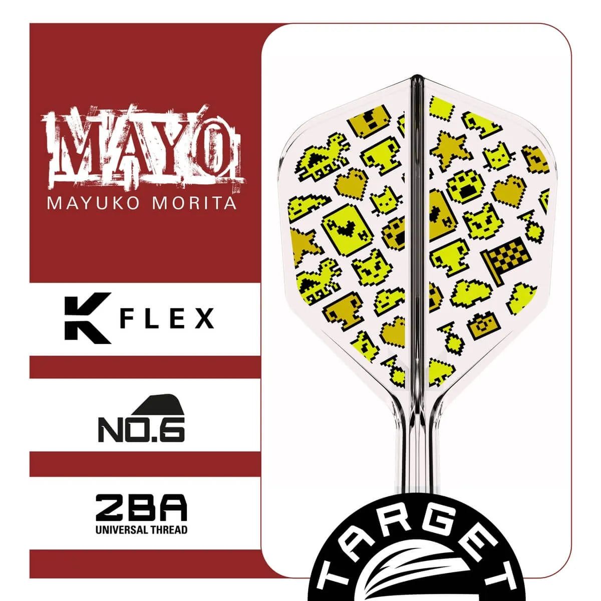 Target Japan Mayo K-Flex Flight System No6-3-Short-Premier Darts