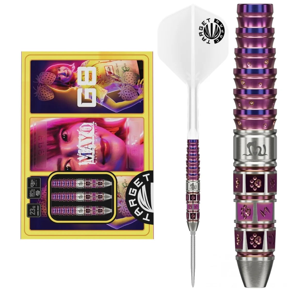 Target Japan Mayuko Morita Mayo G8 90% Tungsten Steel Tip Darts-1-23 GRAM-Premier Darts