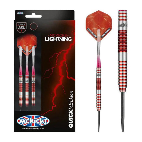 McKicks Quick Red 80% Tungsten Steel Tip Darts-1-22 GRAM-Premier Darts