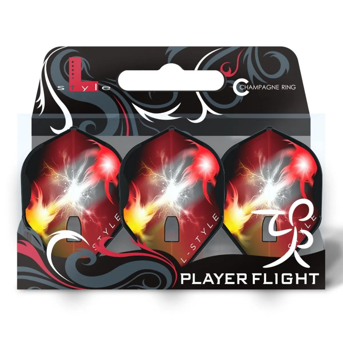 L-Style Darts L-Flight PRO L1 Mensur Suljovic Fusion Black Flights-3-Premier Darts