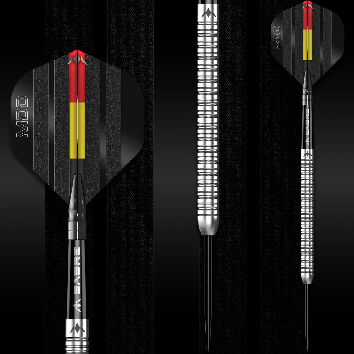 Mission Mike De Decker Silver 95% Tungsten Steel Tip Darts-3-22 GRAM-Premier Darts