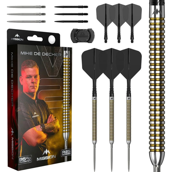ダーツ Mission Mike De Decker 95% Tungsten 22g Mission Mike De Decker V2 R2.5 95% Tungsten Steel Tip Darts