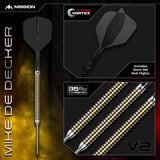 Mission Mike De Decker V2 R2.5 95% Tungsten Steel Tip Darts-6-22 GRAM-Premier Darts