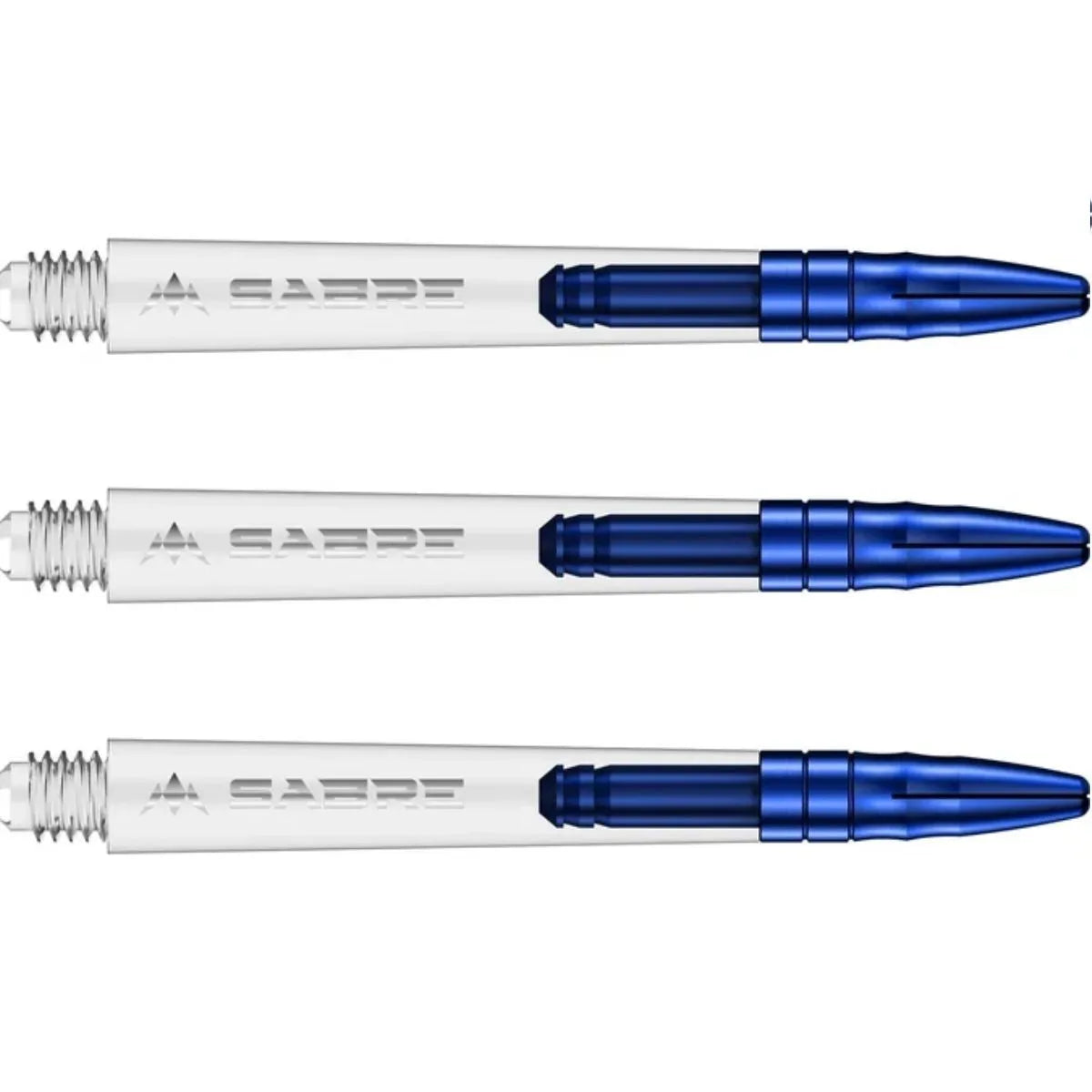 Mission Sabre Polycarbonate Shafts Clear - Blue Top-2-Clear-Medium-Premier Darts