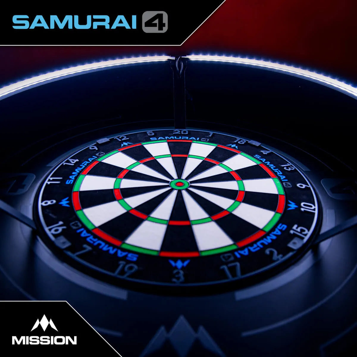 Mission Samurai 4 Professional Dartboard - Graphite Grey-7-Premier Darts