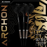 Mission Archon 97.5% Tungsten Steel Tip Darts-5-22 GRAM-Premier Darts