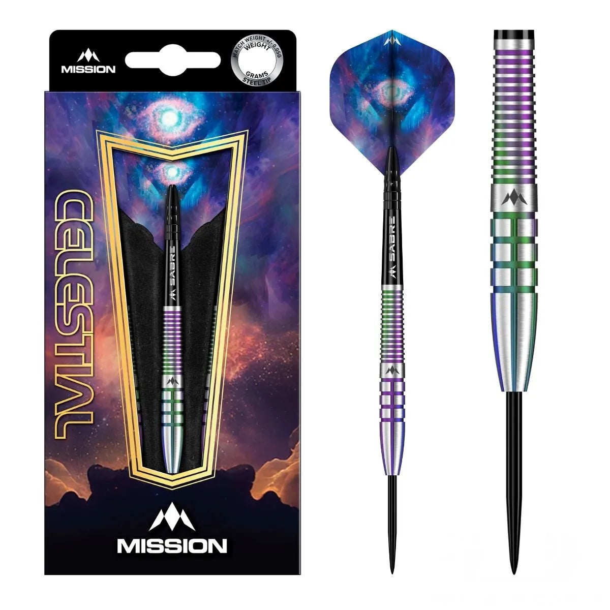 Mission Celestial Coral PVD 95% Tungsten Steel Tip Darts-1-21 GRAM-Premier Darts