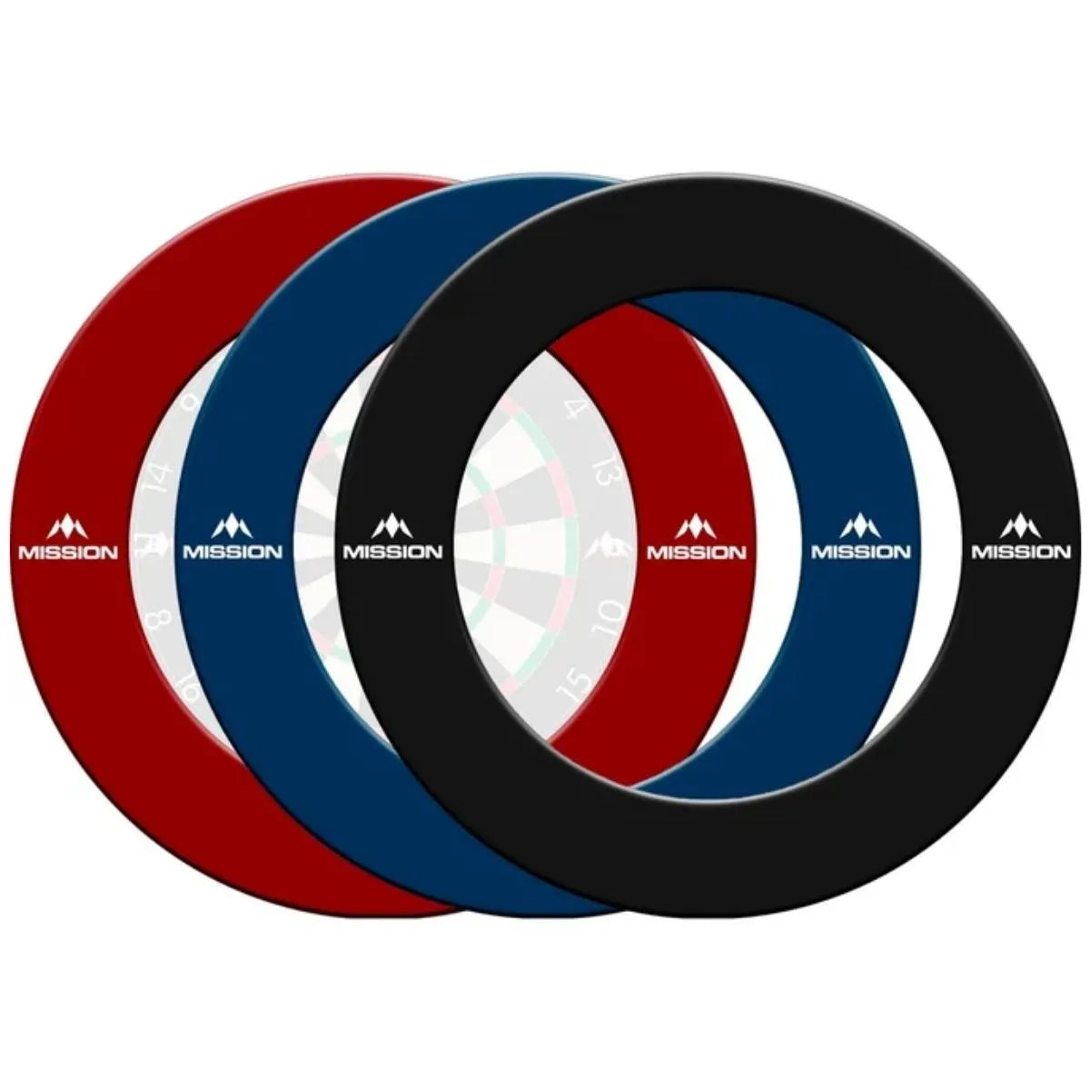 Mission Pro Heavy Duty With Logo Dartboard Surround-1-Black-Premier Darts