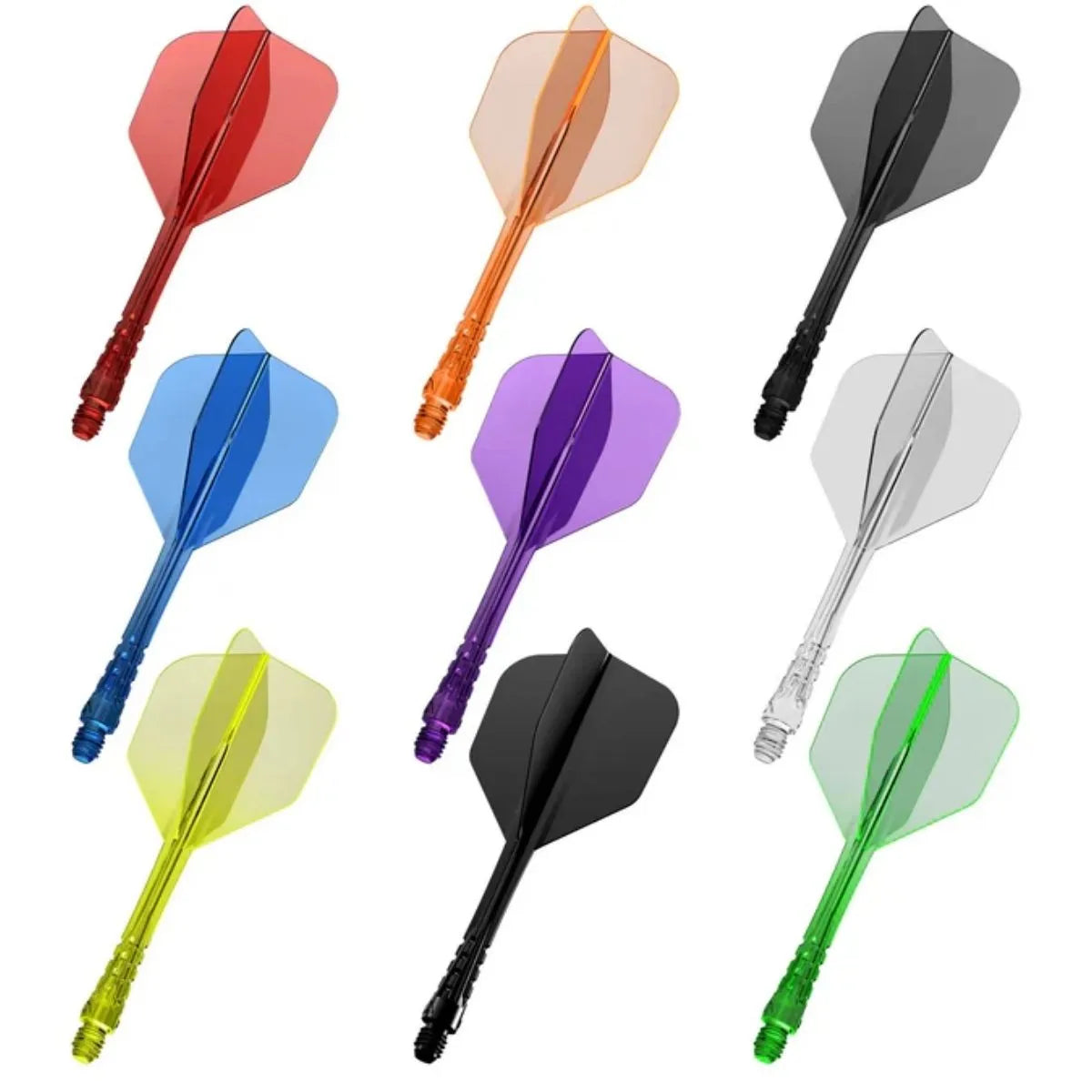 Mission Force 90 Vortex No6 Moulded Flight & Shaft-1-Black-Short-Premier Darts