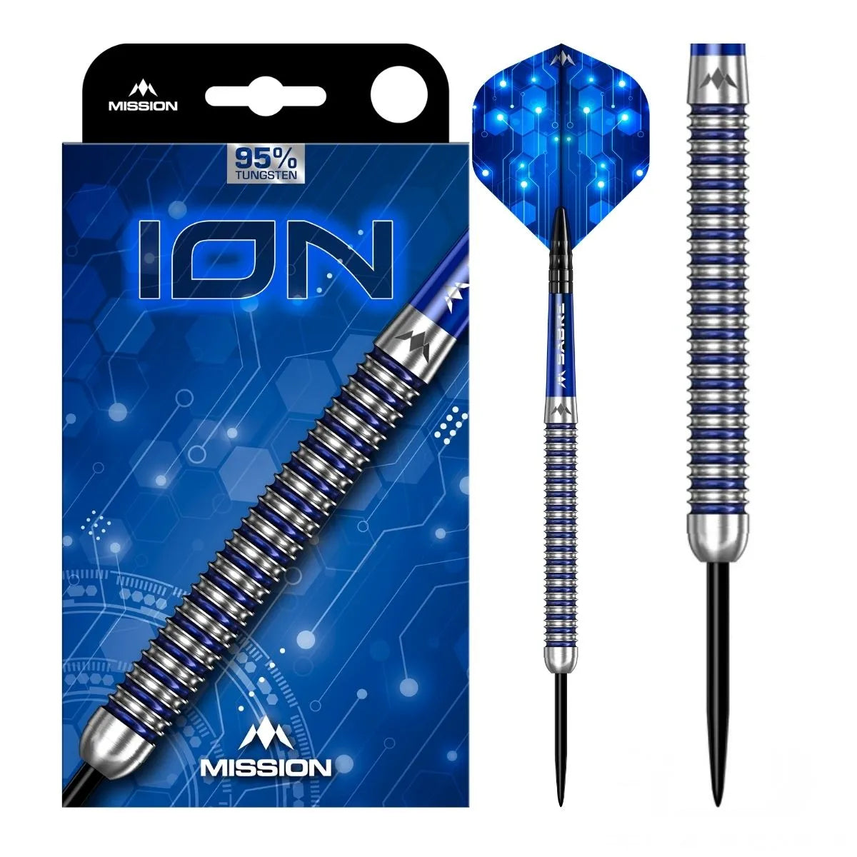 Mission ION 95% Tungsten Steel Tip Darts-1-22 GRAM-Premier Darts