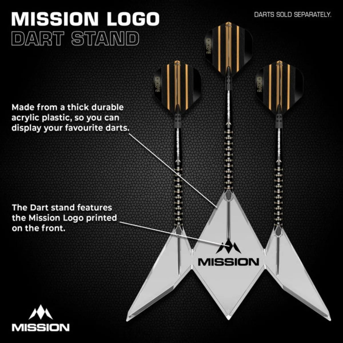 Mission Logo Acrylic Dart Stand-4-Premier Darts