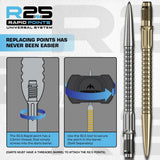 Mission R2.5 Rapid Dart Points - GV1-5-Black-30mm-Premier Darts