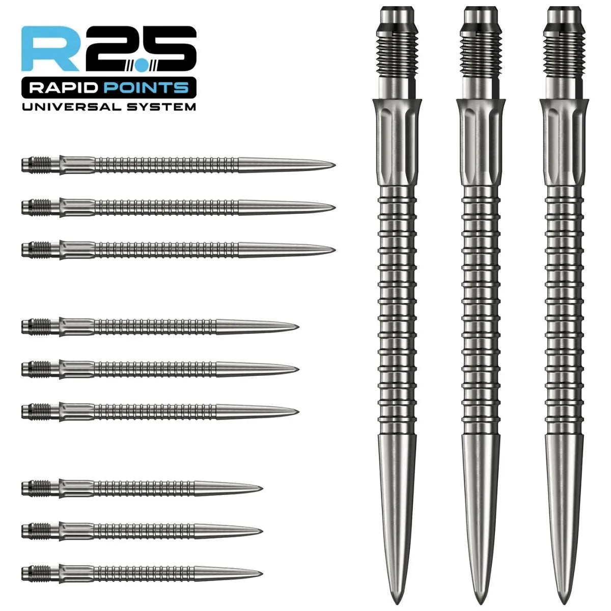 Mission R2.5 Rapid Dart Points - GV1-6-Silver-30mm-Premier Darts