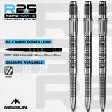 Mission R2.5 Rapid Dart Points - GV2-2-Silver-30mm-Premier Darts