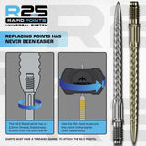Mission R2.5 Rapid Dart Points - RVX-5-Black-30mm-Premier Darts