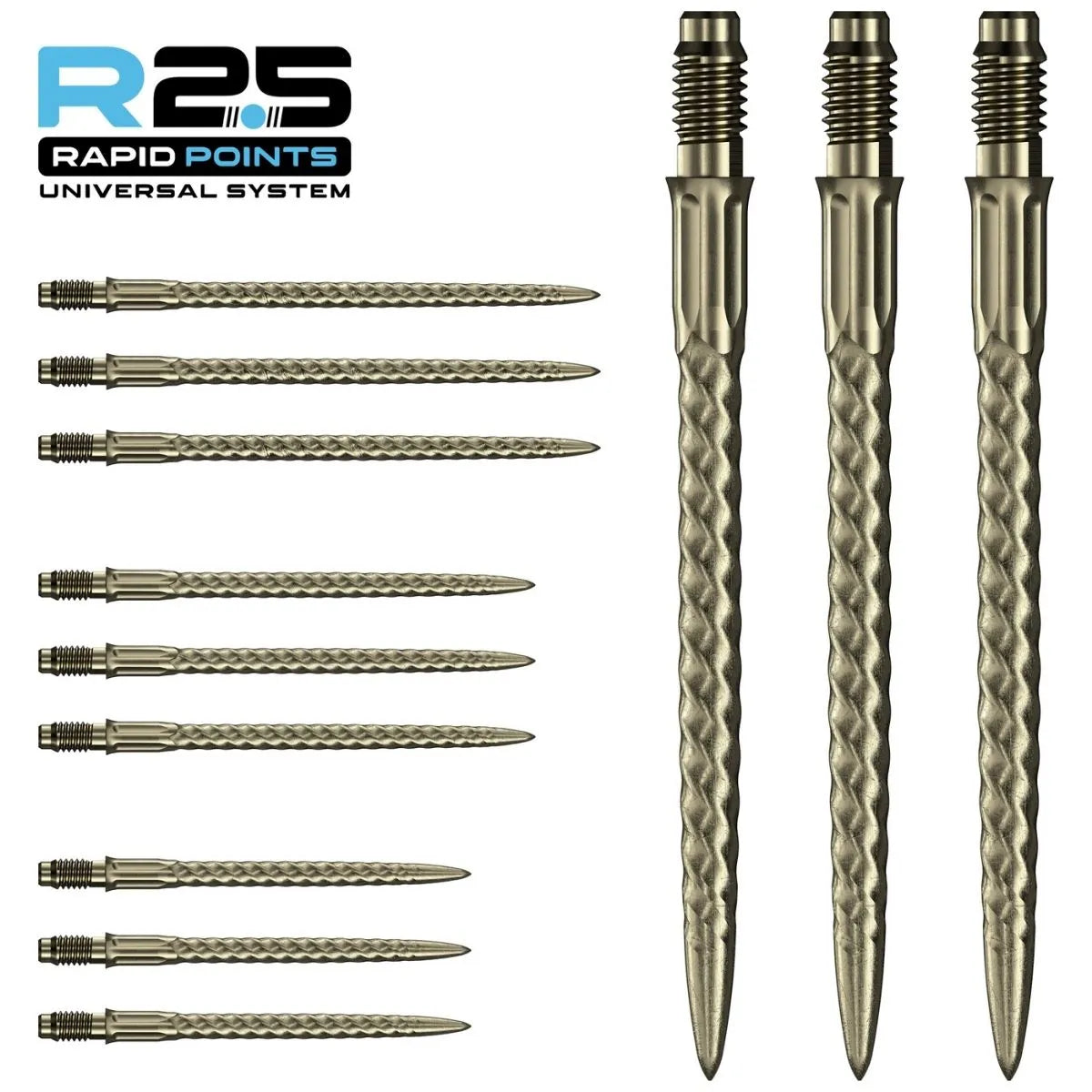 Mission R2.5 Rapid Dart Points - RVX-6-Gold-30mm-Premier Darts