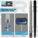 Mission R2.5 Rapid Dart Points - SM1-5-Black-30mm-Premier Darts