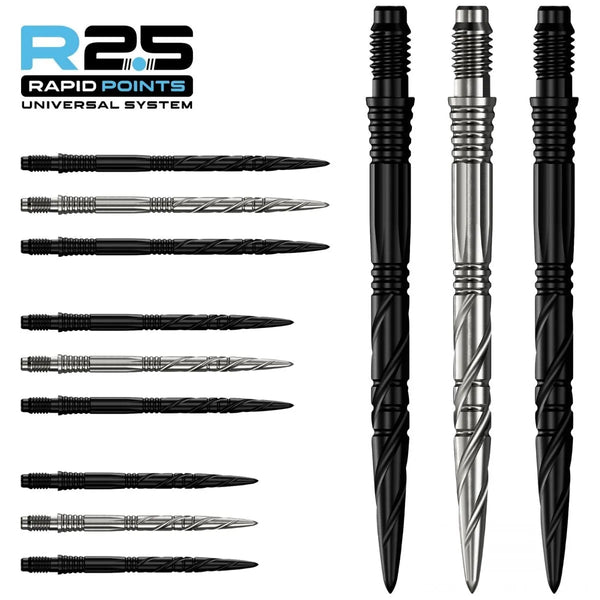 Mission R2.5 Rapid Dart Points - SVG-1-Black-30mm-Premier Darts