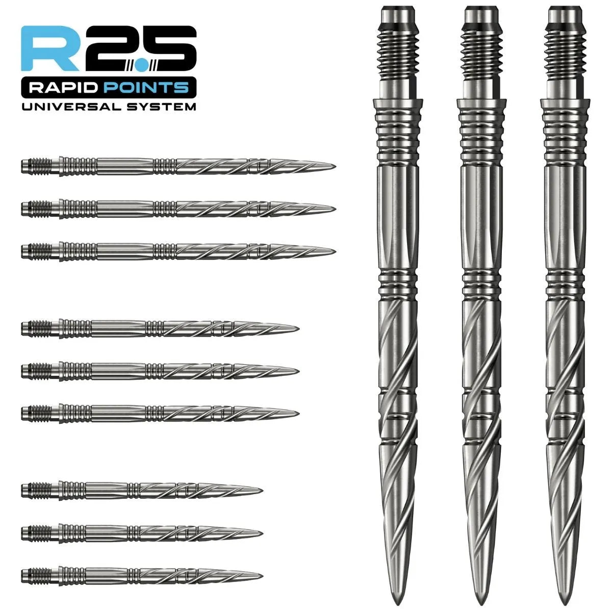Mission R2.5 Rapid Dart Points - SVG-8-Silver-30mm-Premier Darts