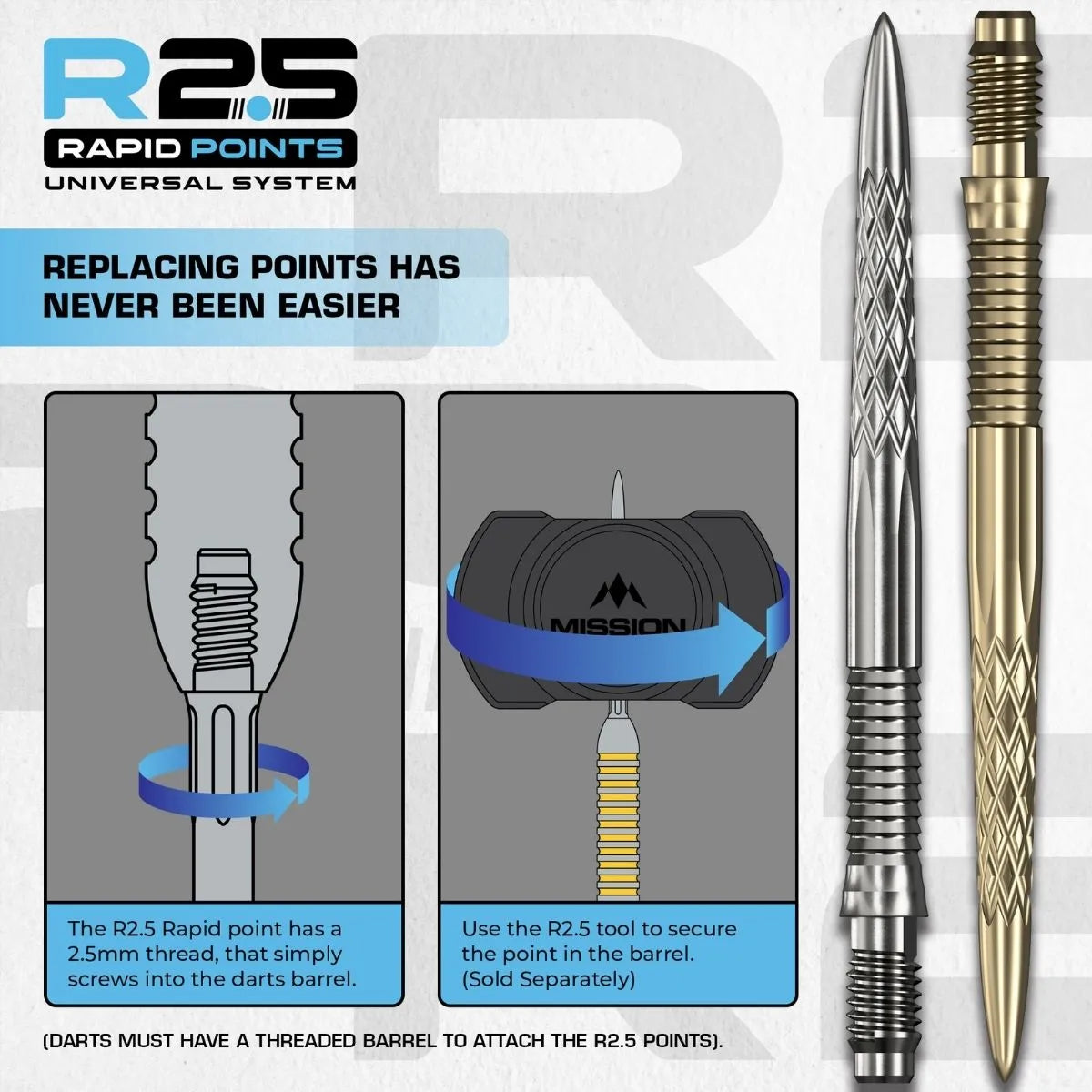 Mission R2.5 Rapid Points Tool-6-Premier Darts