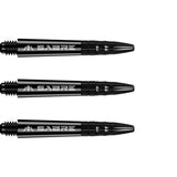 Mission Sabre Polycarbonate Shafts - Black Top-2-Black-Short-Premier Darts