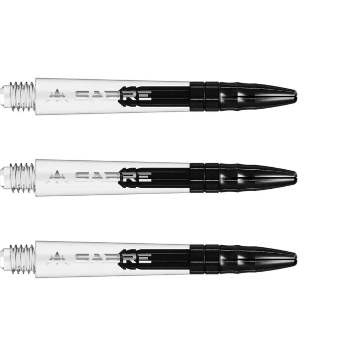 Mission Sabre Polycarbonate Shafts - Black Top-8-Clear-Short-Premier Darts