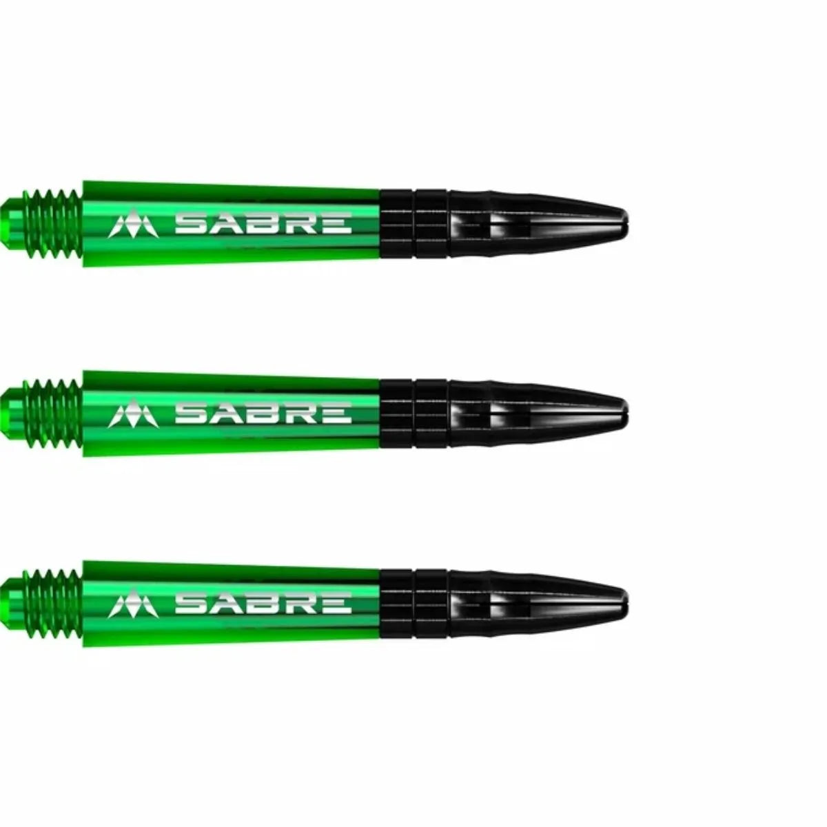 Mission Sabre Polycarbonate Shafts - Black Top-11-Green-Short-Premier Darts