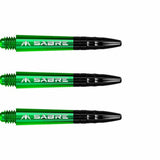 Mission Sabre Polycarbonate Shafts - Black Top-11-Green-Short-Premier Darts