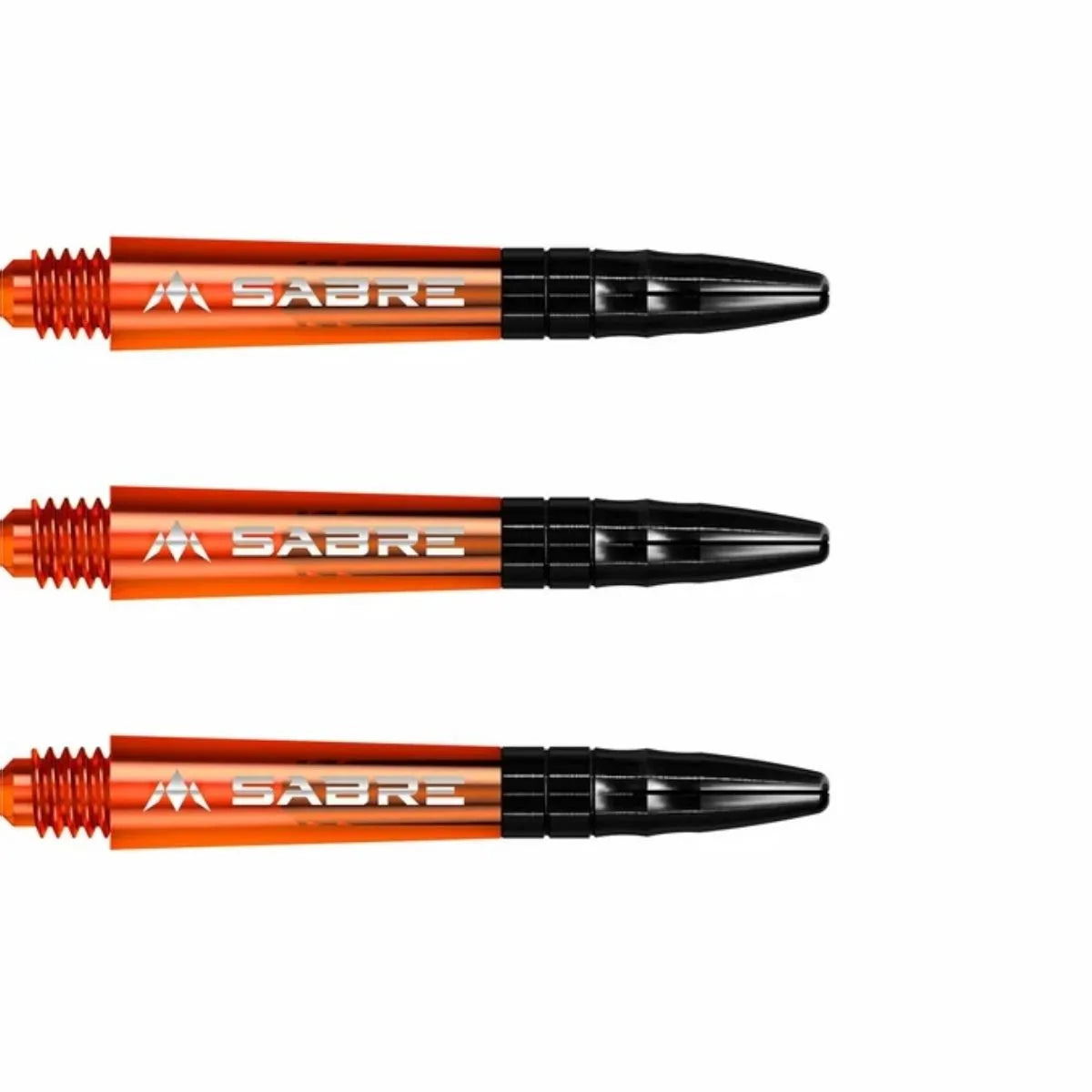 Mission Sabre Polycarbonate Shafts - Black Top-14-Orange-Short-Premier Darts