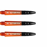 Mission Sabre Polycarbonate Shafts - Black Top-14-Orange-Short-Premier Darts