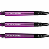 Mission Sabre Polycarbonate Shafts - Black Top-19-Purple-Medium-Premier Darts
