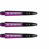 Mission Sabre Polycarbonate Shafts - Black Top-17-Purple-Short-Premier Darts