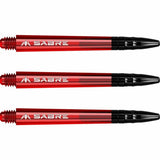 Mission Sabre Polycarbonate Shafts - Black Top-22-Red-Medium-Premier Darts