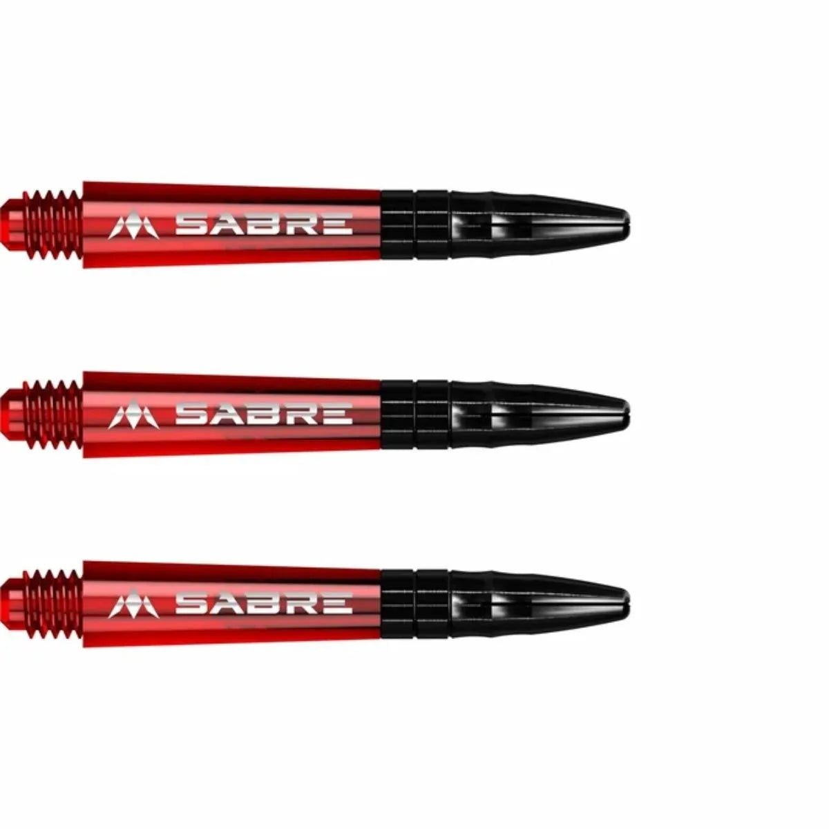 Mission Sabre Polycarbonate Shafts - Black Top-20-Red-Short-Premier Darts
