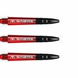 Mission Sabre Polycarbonate Shafts - Black Top-20-Red-Short-Premier Darts