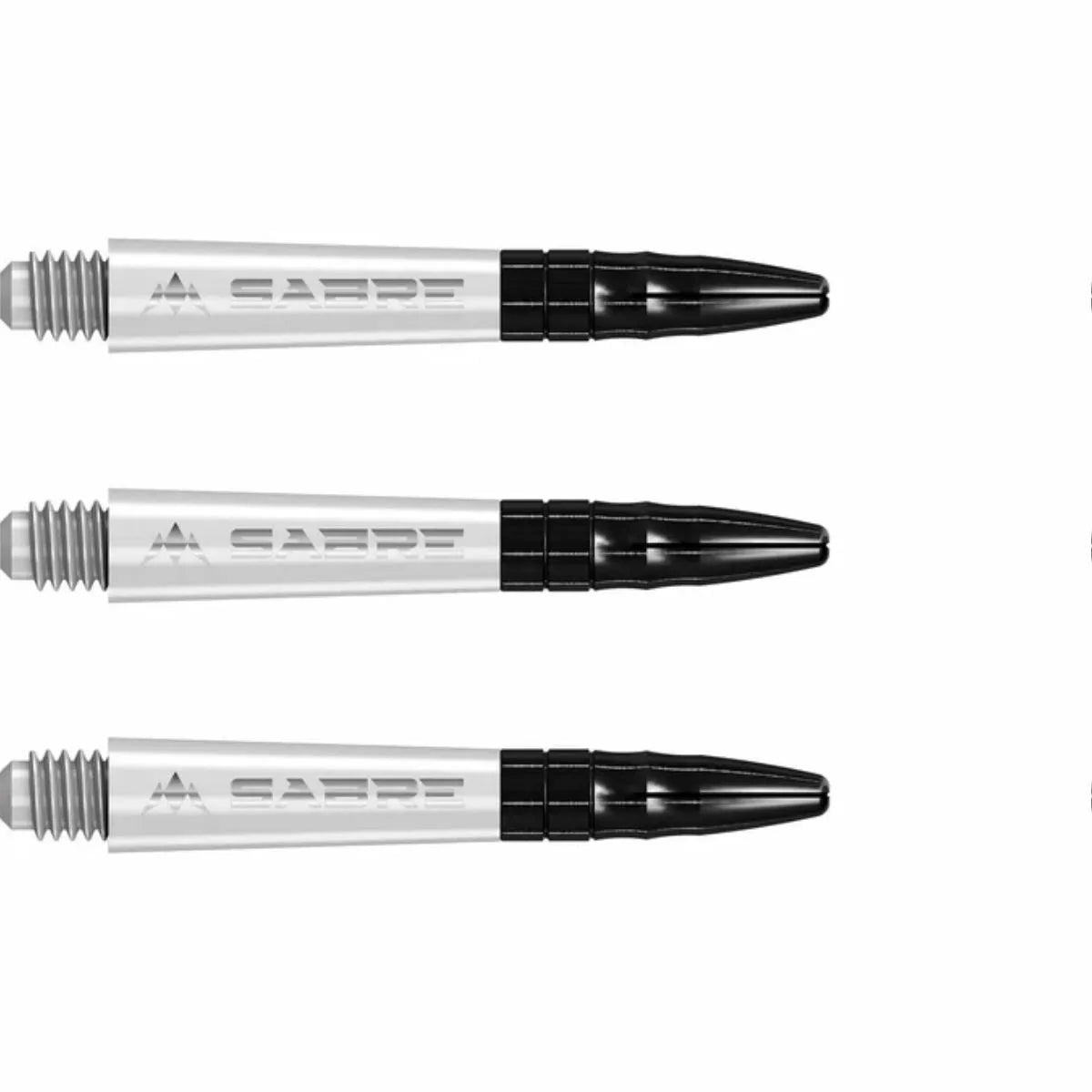 Mission Sabre Polycarbonate Shafts - Black Top-23-White-Short-Premier Darts