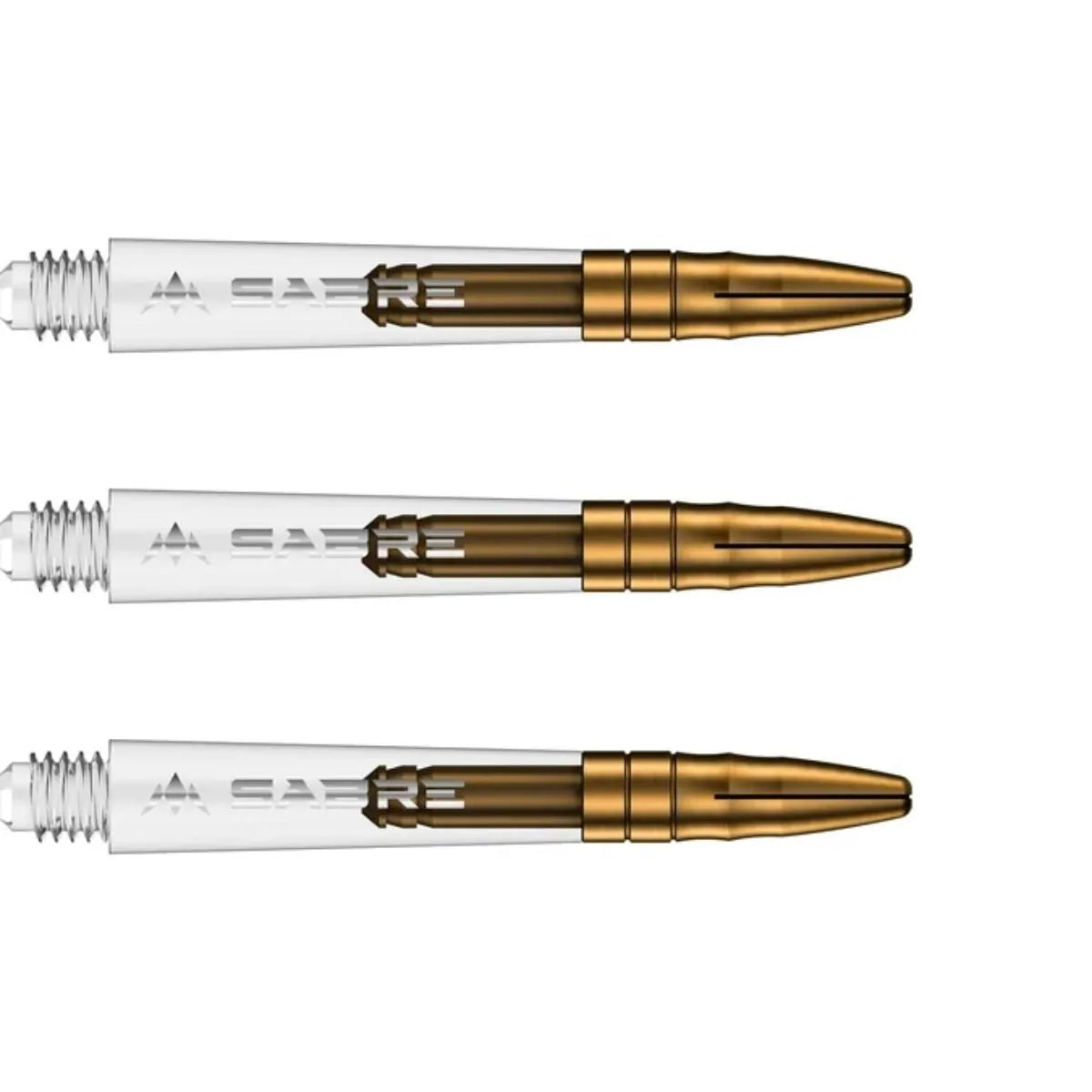 Mission Sabre Polycarbonate Shafts Clear - Gold Top-3-Clear-Tweenie-Premier Darts