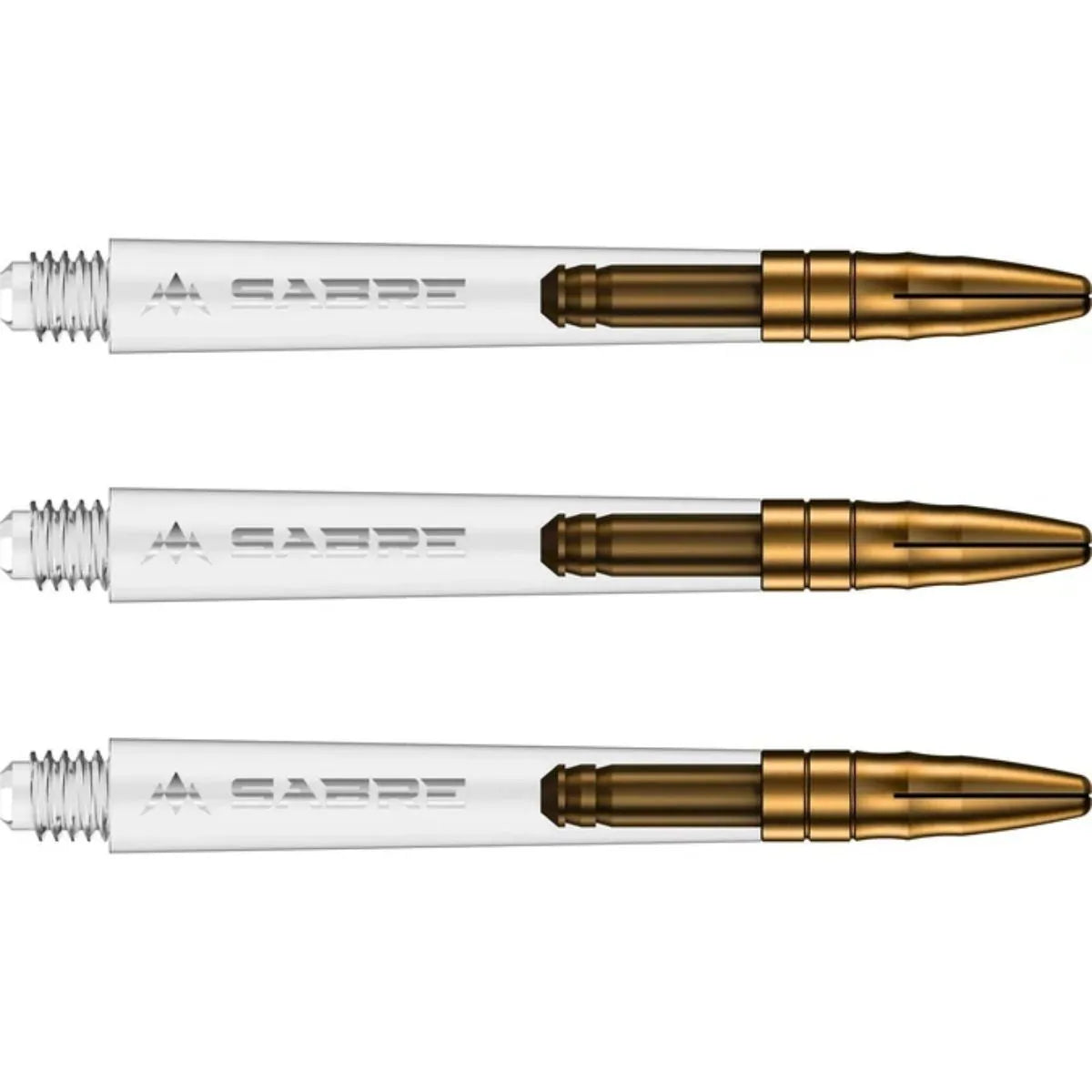 Mission Sabre Polycarbonate Shafts Clear - Gold Top-4-Clear-Medium-Premier Darts