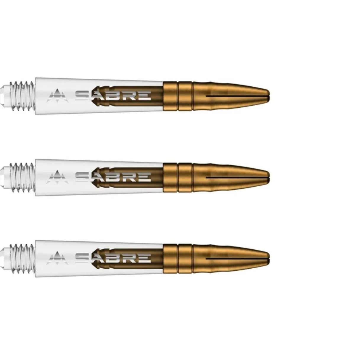Mission Sabre Polycarbonate Shafts Clear - Gold Top-2-Clear-Short-Premier Darts