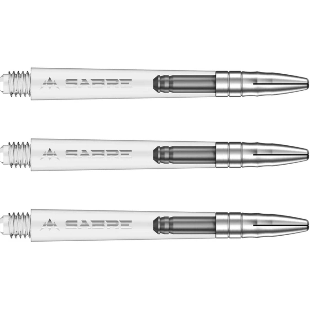 Mission Sabre Polycarbonate Shafts Clear - Silver Top